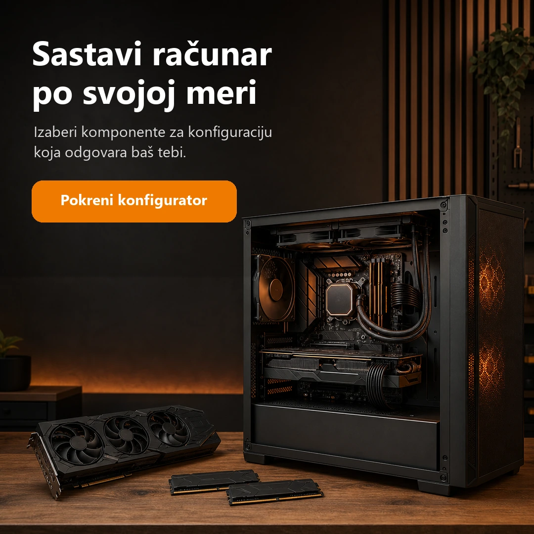 Konfigurator računara: sastavite računar deo po deo, sve komponente na jednom mestu.